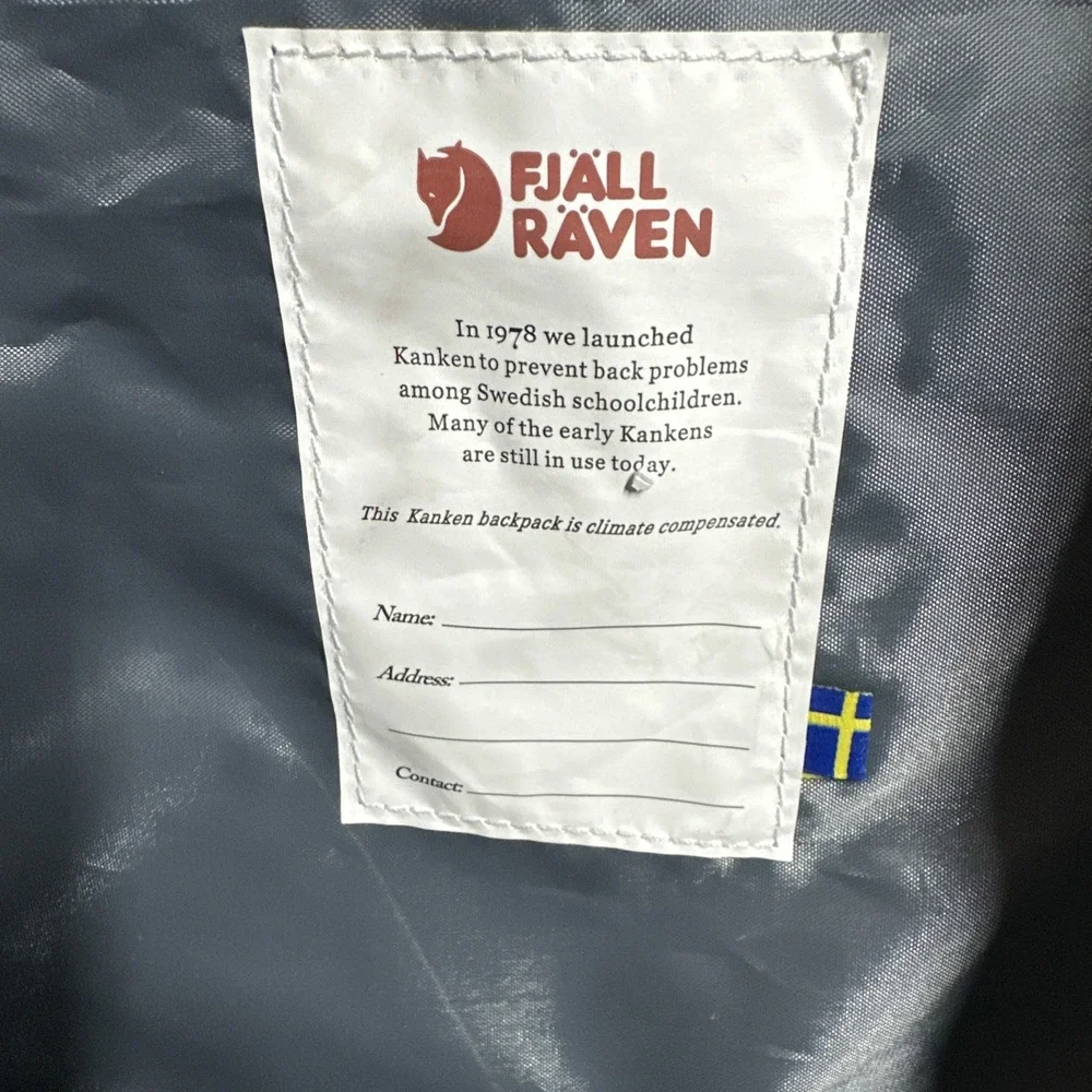 Fjallraven Kanken 23510 Classic Laptop Bag Adjustable Strap Fox Snap Grey
